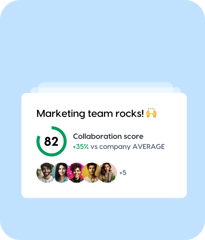 Team collaboration dashboard